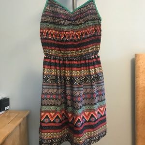 Xhilaration Aztec/Tribal Mini Sundress